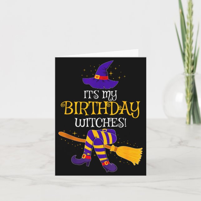 Cartão It's My Birthday Witches! Family Matching Costume  (Frente)