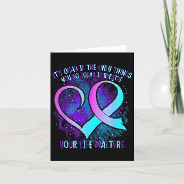 Cartão It's Okay If The Only Things You Do Today Is Breat (Frente)