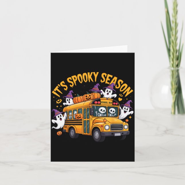 Cartão It's Soky Season Funny Teacher Halloween School Bu (Frente)