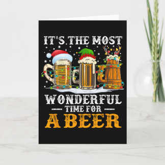 Cartão It's The Most Wonderful Time For A Beer Christmas 