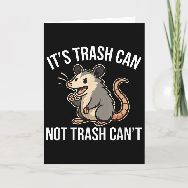 Cartão It's Trash Can Not Trash Can't Ossum Fun  (Frente)
