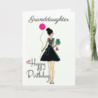 CARTÃO **IT'S YOUR BIRTHDAY!!!!** **GRANDDAUGHTER**