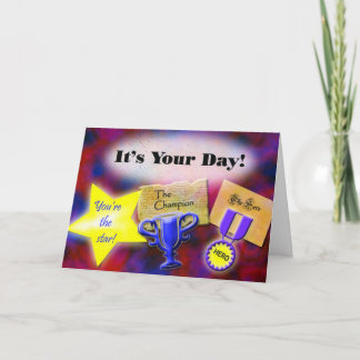 Cartão "It's your day!" congrats version card