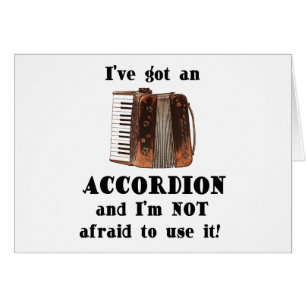 Cartão I've obteve um acordeão