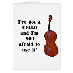 Cartão I've obteve um violoncelo