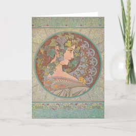 Cartão Ivy - Alphonse Mucha