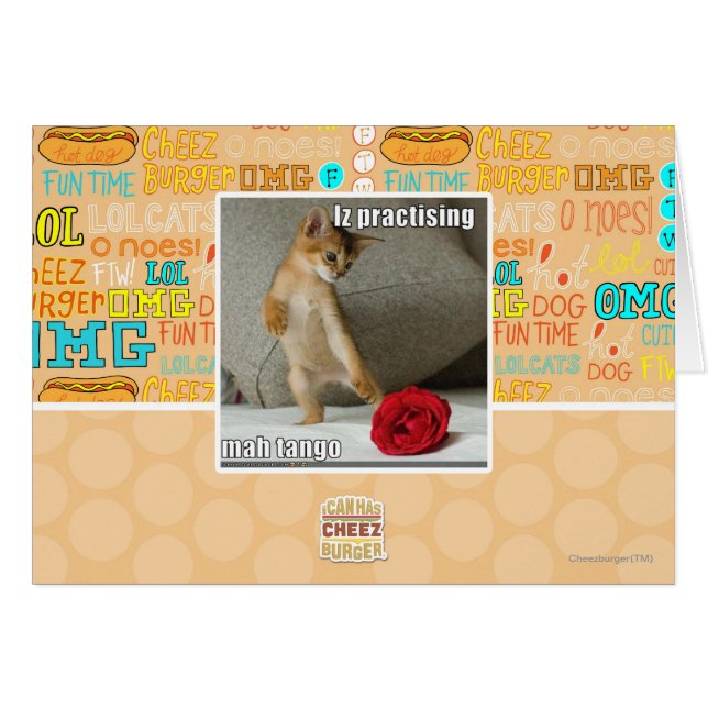 Cartão Iz praticando mah tango (Frente Horizontal)