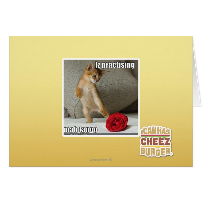 Cartão Iz praticando mah tango (Frente Horizontal)