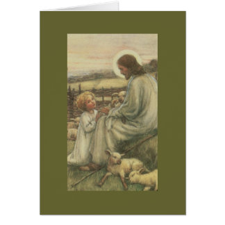 Cartão j-2 jesus com criança