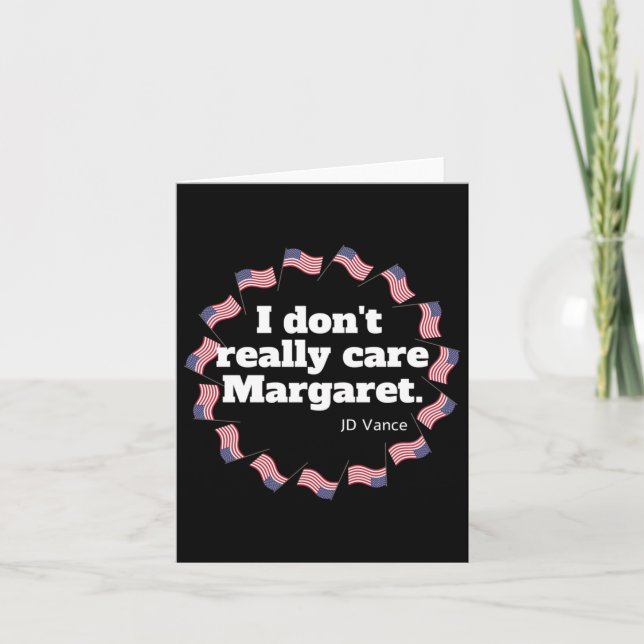 Cartão J.d. Vance "Não me importo com Margaret" Intervie (Frente)