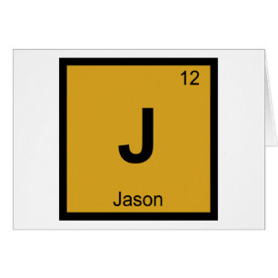 Cartão J - Jason Argonautas Tabela Periódica Química Greg