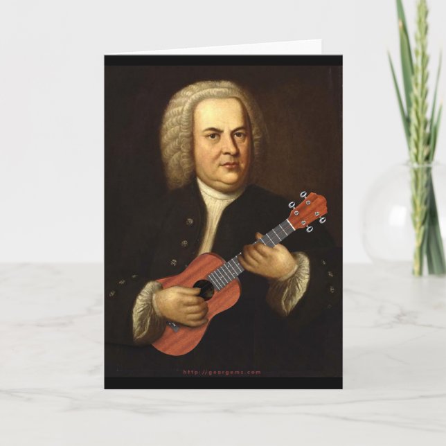 Cartão J.S. Bach on Uke (Frente)