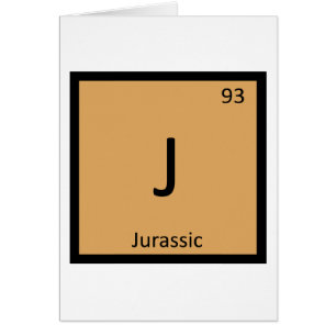 Cartão J - Tabela Periódica da Química do Período Jurássi