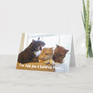 Cartão Já te disse cem vezes...