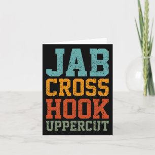 Cartão Jab Cross Hook Cortado Superior Engraçado Engraçad