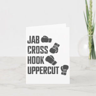 Cartão Jab Cross Hook Cortado Superior Engraçado Engraçad
