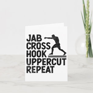Cartão Jab Cross Hook Uppercut Repetir Boxer Sports Athle