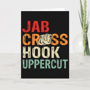 Cartão Jab Cruz Gancho Uppercut Treino de Boxeador Homens