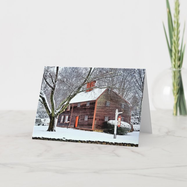 Cartão Jabez Howland House em Plymouth MÃE (Frente)