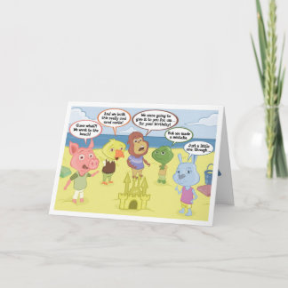 Cartão Jabloo Beach Birthday Card