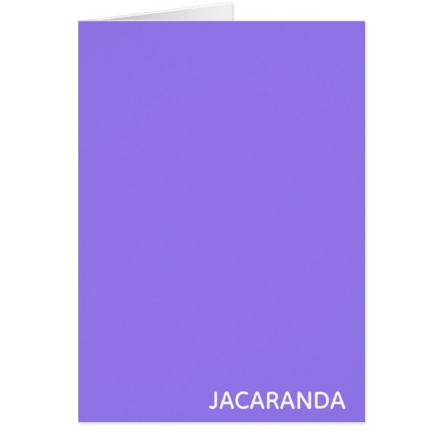 Cartão Jacaranda purple color name (Frente)