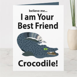Cartão Jacaré Crocodilo Crocodilo Engraçado