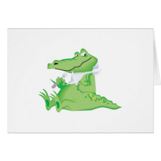 Cartão jacaré faminto