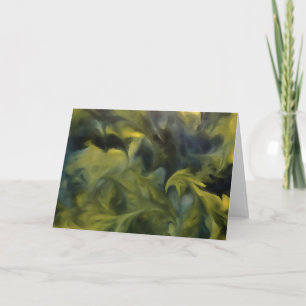 Cartão Jack Frost em Cinza Azul e Abstrato-Arte Amarela