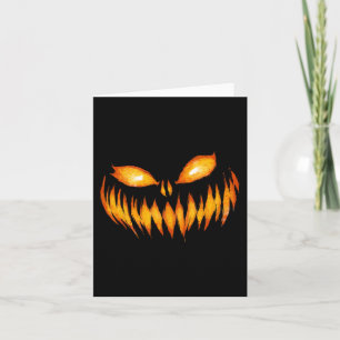 Cartão Jack O Lanterna Assustado Pumpkin Esculpido No Dia