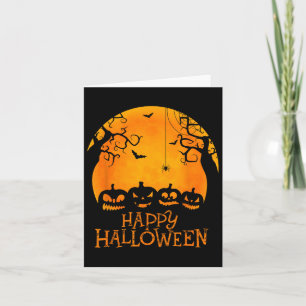 Cartão Jack O Lanterna Face Feliz Halloween Pumpkins Men 