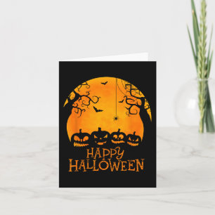 Cartão Jack O Lanterna Face Feliz Halloween Pumpkins Men