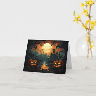 Cartão Jack-o-Lanterna Halloween