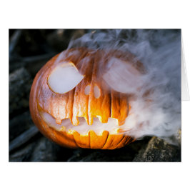 Cartão Jack-o-Lanterna Halloween Pumpkin Head Roasting