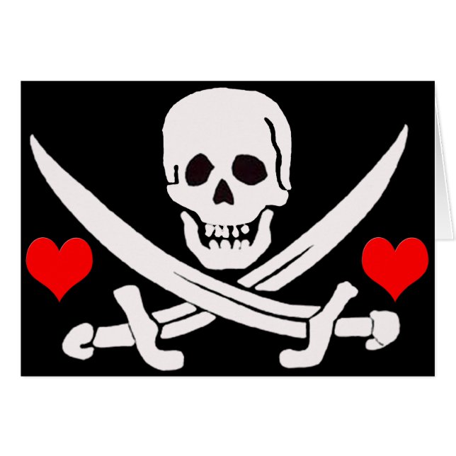 Cartão Jack-Rackham-Corações (Frente Horizontal)