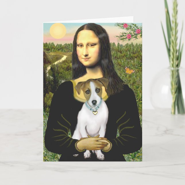 Cartão Jack Russell 10 - Mona Lisa (Frente)