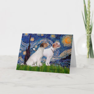 Cartão Jack Russell Pair 4 - Starry Night