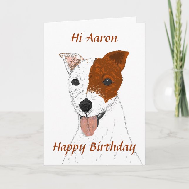 Cartão Jack Russell Terrier Birthday Card (Frente)