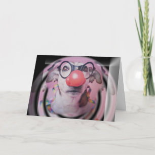 Cartão Jack Russell Terrier Feliz Aniversário Louco Palh