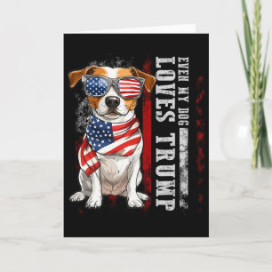 Cartão Jack Russell Terrier Mesmo Meu Cachorro Ama Trump 