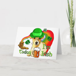 Cartão Jack Russell Terrier St Patricks
