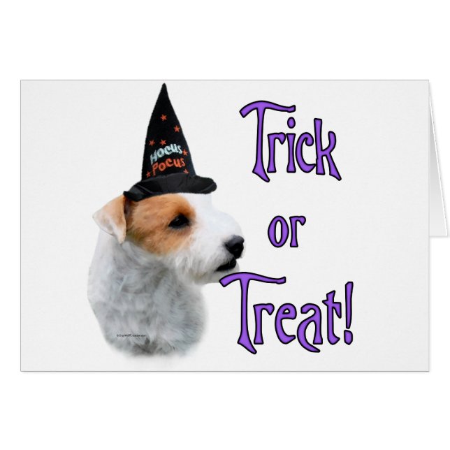 Cartão Jack Russell Terrier Trick (Frente Horizontal)