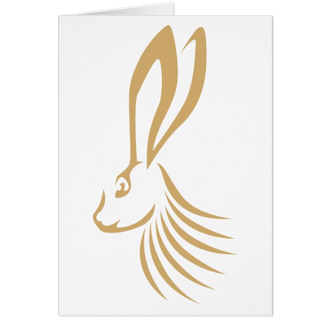 Cartão Jackrabbit no estilo do desenho da abanada (Frente)