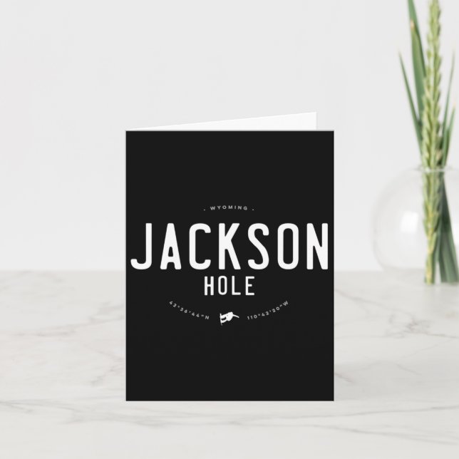 Cartão Jackson Hole Wyoming Gráfico em Vintage Sn (Frente)