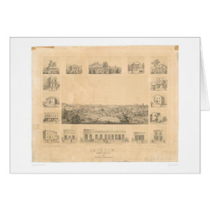 Cartão Jackson, mapa panorâmico 1857 do CA (0766A)