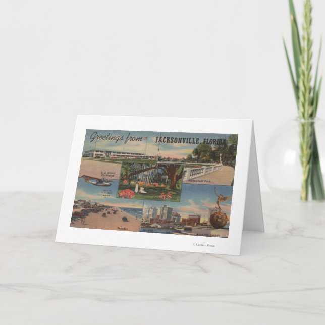 Cartão Jacksonville, Florida - Greetings From (Frente)