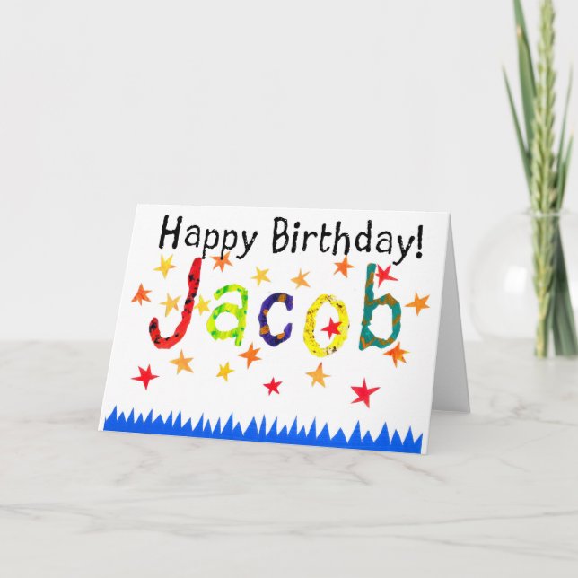 Cartão 'Jacob' Birthday Card (Frente)