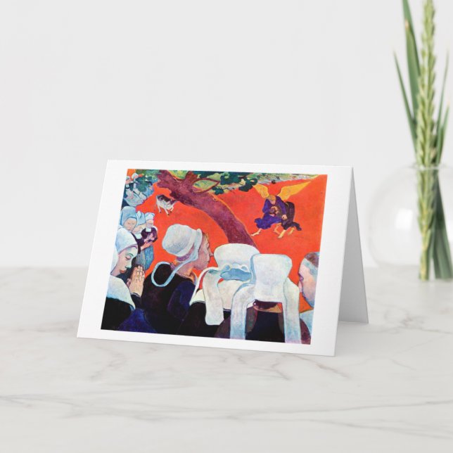 Cartão Jacob Wrestling with the Angel, Gauguin (Frente)