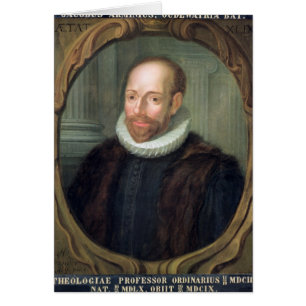 Cartão Jacobus Arminius, professor da teologia