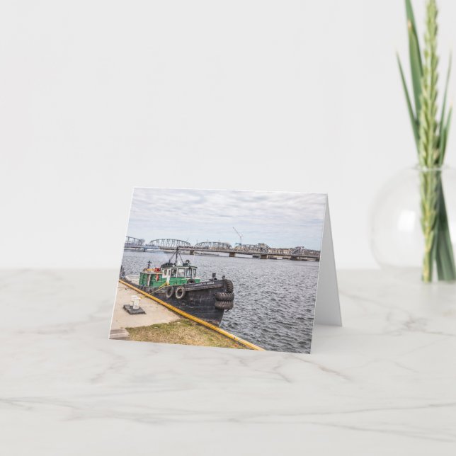 Cartão Jacqueline Nicole Tugboat Sturgeon Bay (Frente)