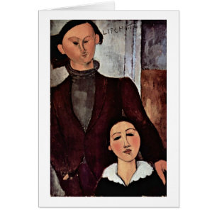 Cartão Jacques Lipchitz E A Mulher Por Amedeo Modigliani